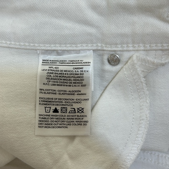 DENIZEN BY LEVIS WOMENS MIDRISE BOYFRIEND JEANS ANKLE WHITE DISTRESSED Sz 11 W30 - Picture 11 of 12